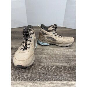 Goodyear Women's 7 Beige Lace Up Mid Top Hiking Boots Ankle Sneakers